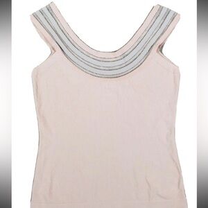 Set of 2 stunning Italian made D. Exterior shimmery sweater tank tops